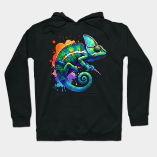 Watercolor Veiled Chameleon Hoodie